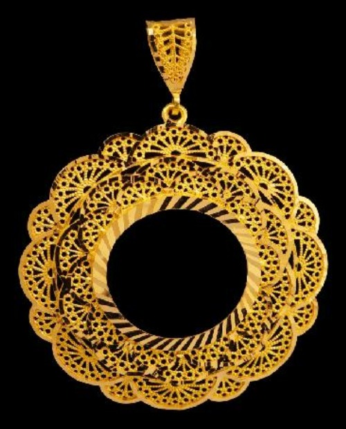 21K Gold Coin Frame